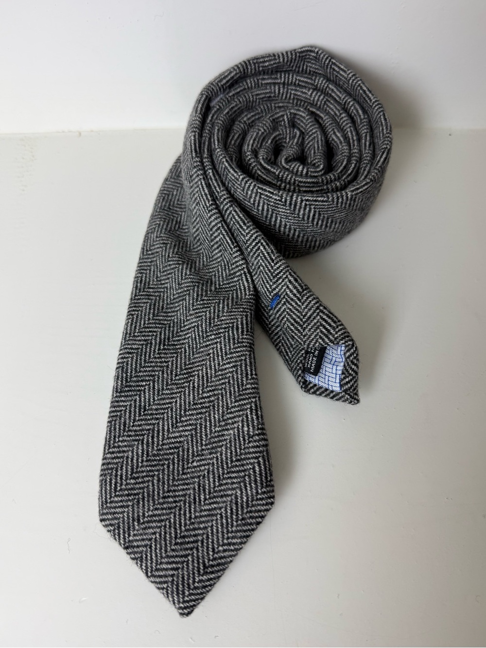 Twillory herringbone wool blend tie